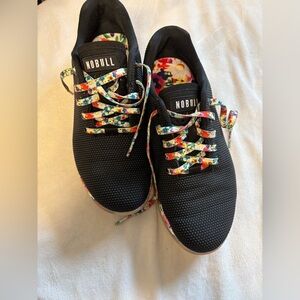 NOBULL Women’s Black Trainers with Multicolor Laces